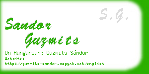 sandor guzmits business card
